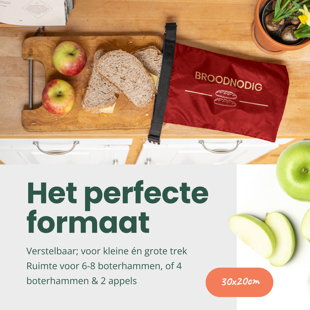 Broodnodig - Herbruikbare boterhamzak - Rood