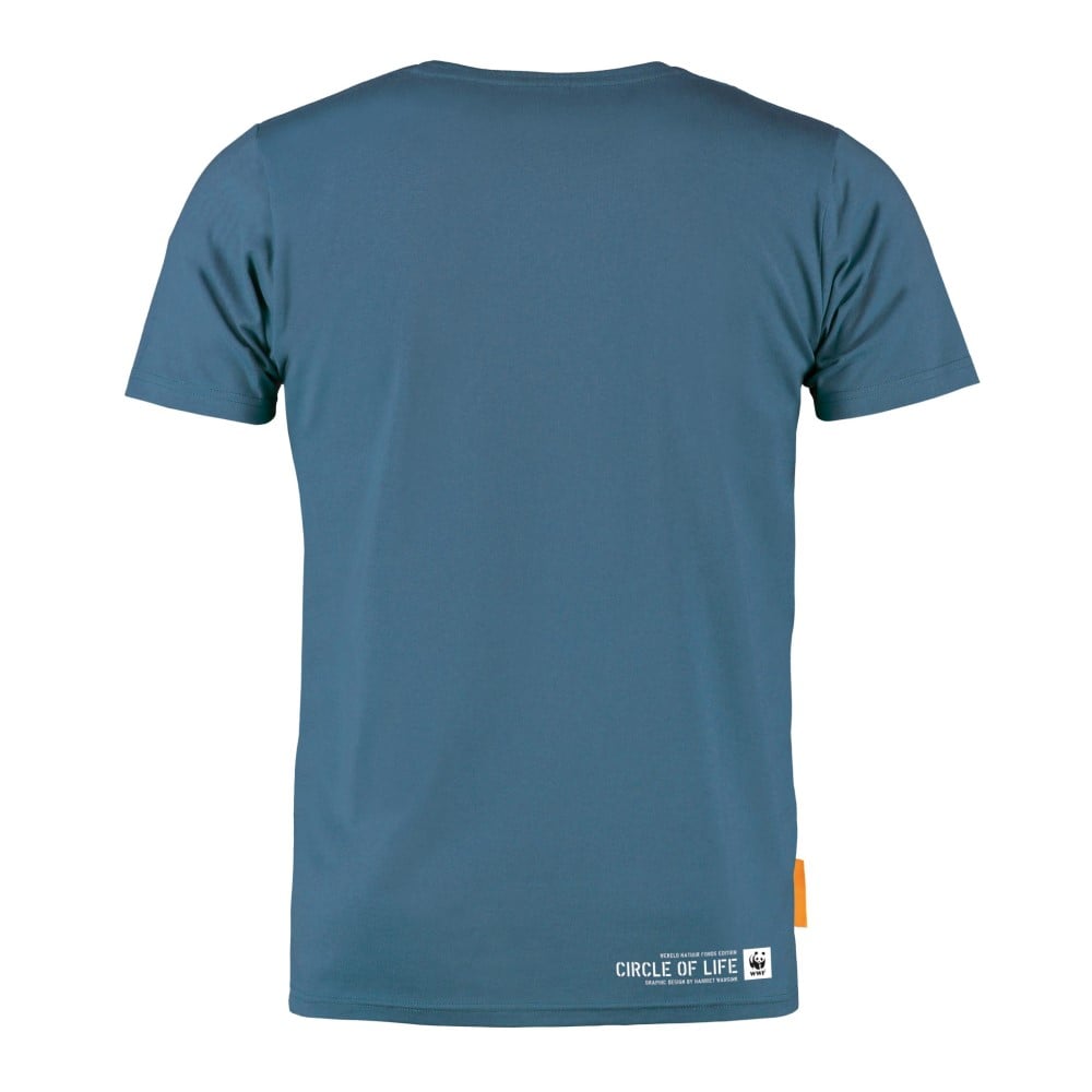 Okimono x WWF - Circle of Life - blauw - heren - ronde hals