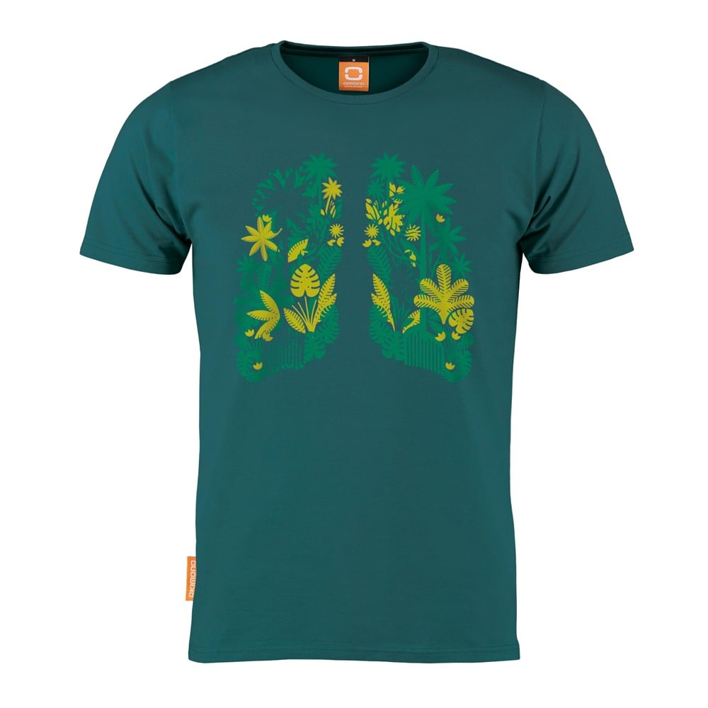 Okimono x WWF - Groene Longen - donkergroen - heren - ronde hals