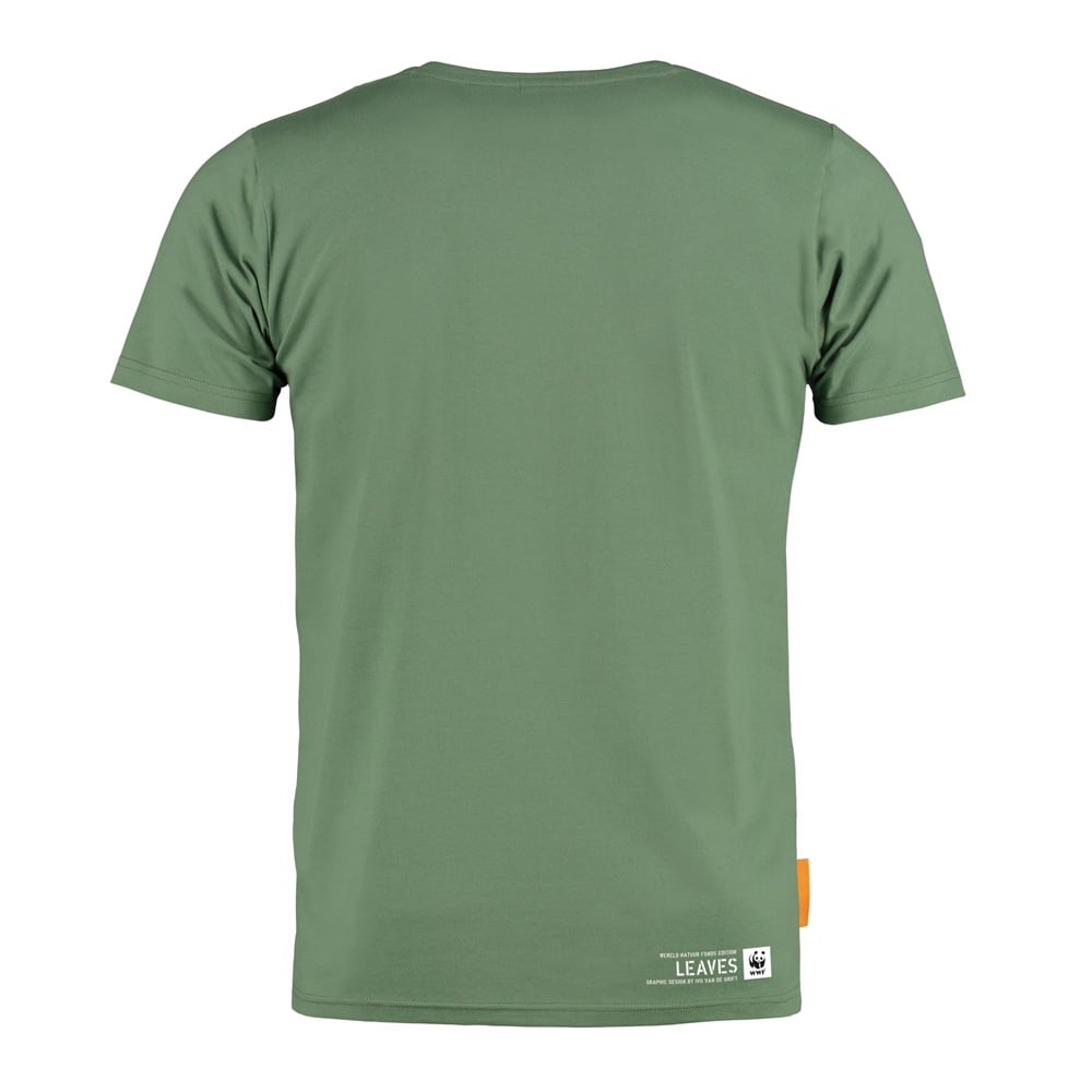 Okimono x WWF - Leaves - groen - heren - ronde hals