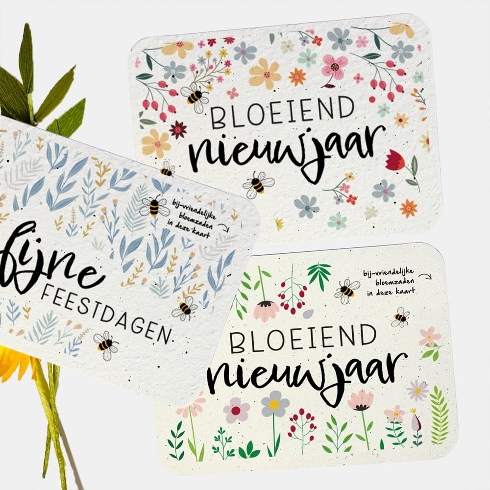 Plantbare bureaukalender 2026 met kerstkaarten – WWF
