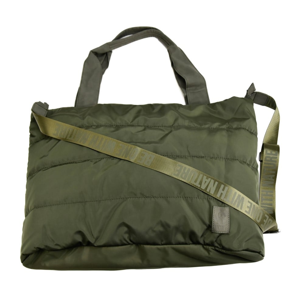 Puffy padded WWF-shopper of weekendtas - groen