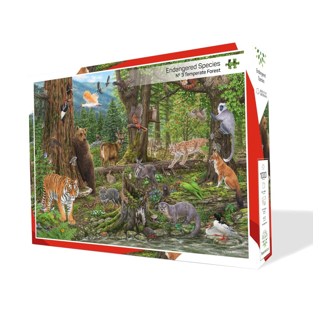 The Endangered Species collection - Puzzel Nr. 3 Gemengd bos - 1000 stukjes