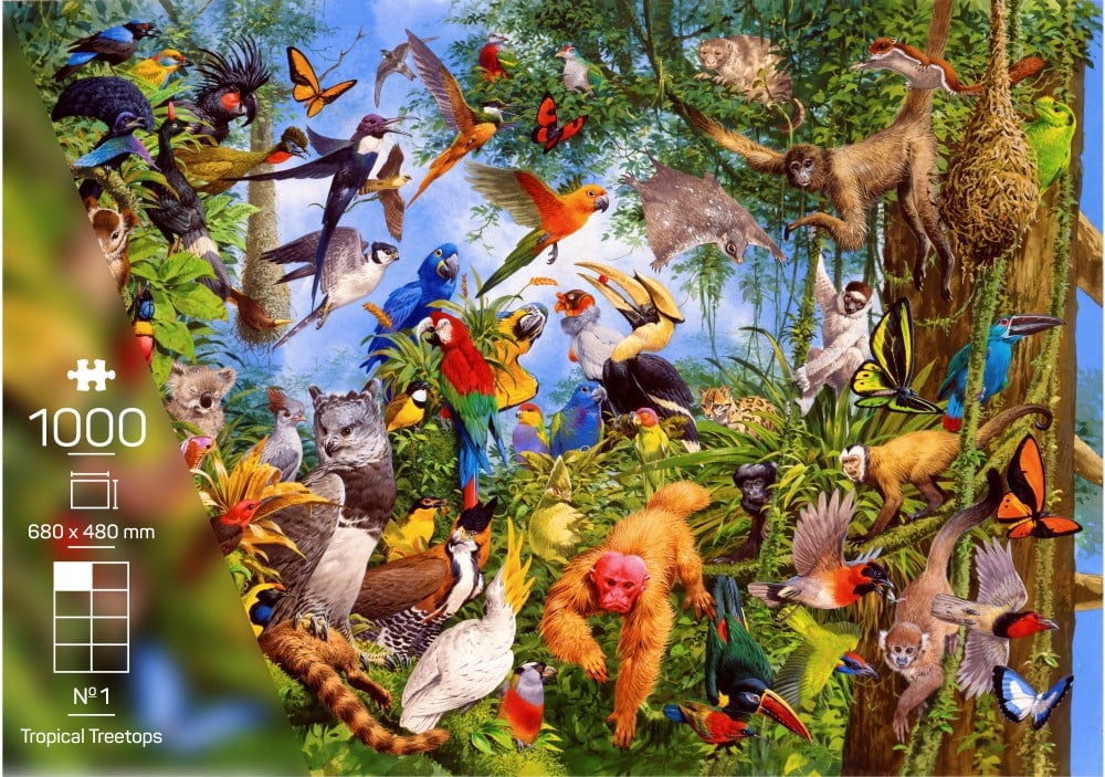The Wildlife Collection – Puzzel Nr. 1 - Tropical Treetops - 1000 stukjes