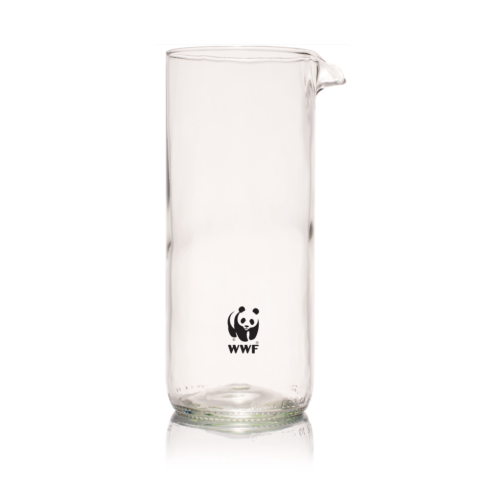 Rebottled x WWF - karaf van wijnfles - transparant