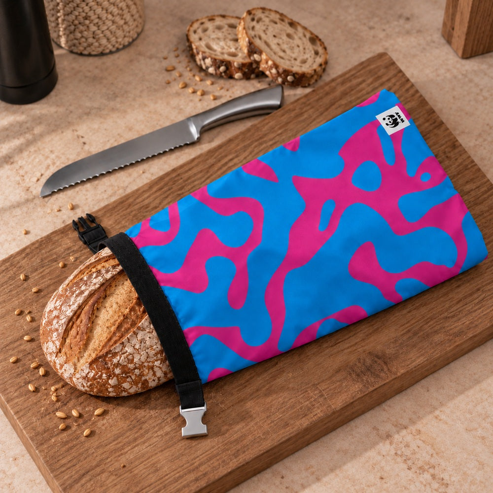 Broodnodig WWF herbruikbare broodzak Patroon blauw roze 02