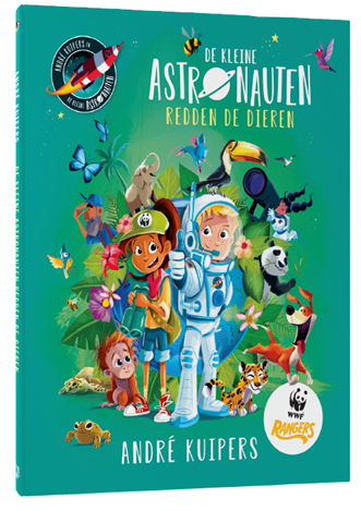 Cover De Kleine Astronauten redden de dieren-André Kuipers WWF-Webshop