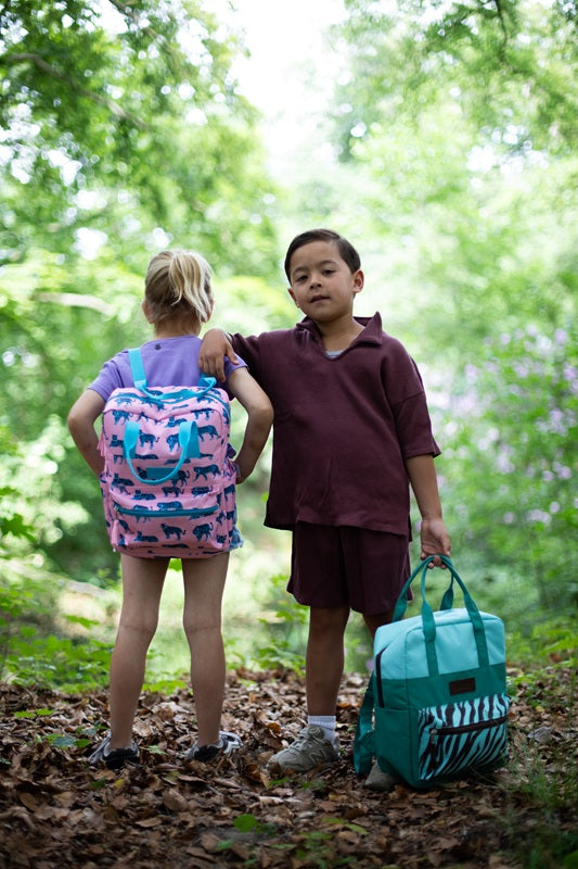 WWF Rugtassen back to school groen/roze 01 WWF-Webshop