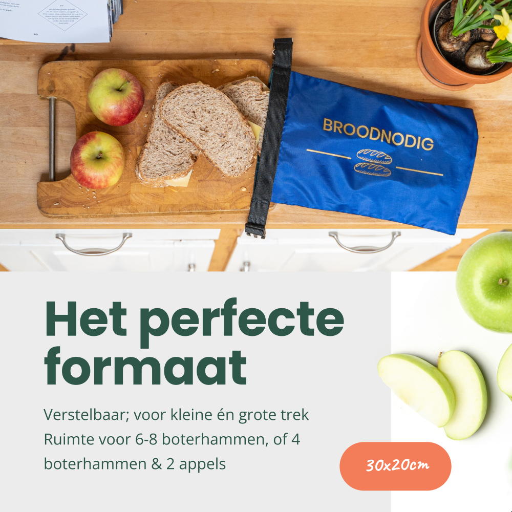 Broodnodig - Herbruikbare boterhamzak - Blauw