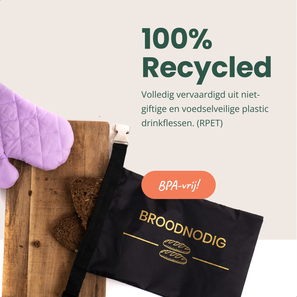 Broodnodig - Herbruikbare boterhamzak - Zwart