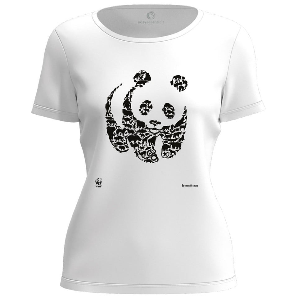 Circulair t-shirt - panda - dames