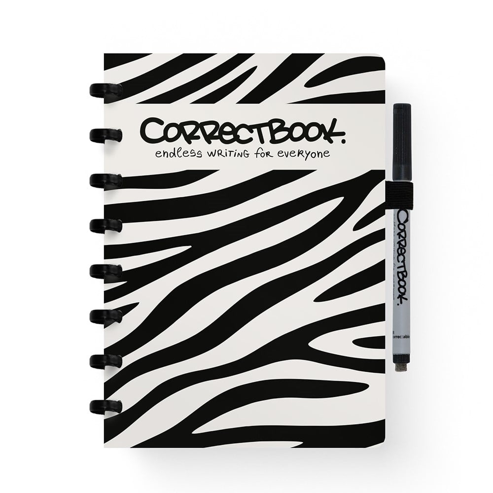 Correctbook uitwisbaar notitieboek - A5 – Brave Zebra