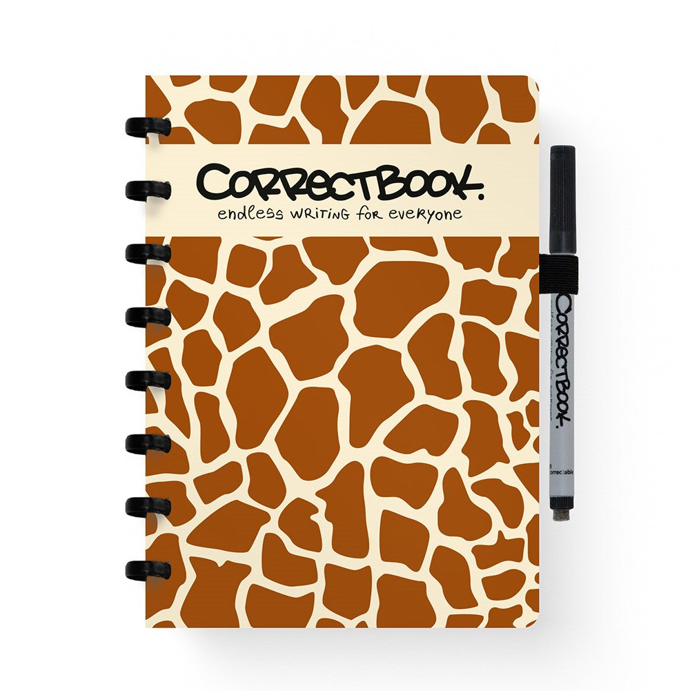 Correctbook uitwisbaar notitieboek - A5 – Curious Giraffe