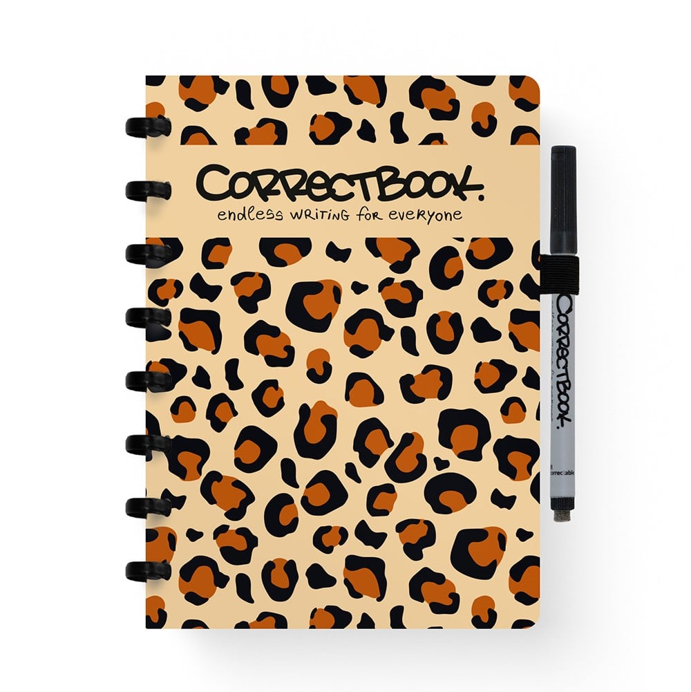 Correctbook uitwisbaar notitieboek - A5 – Powerful Leopard