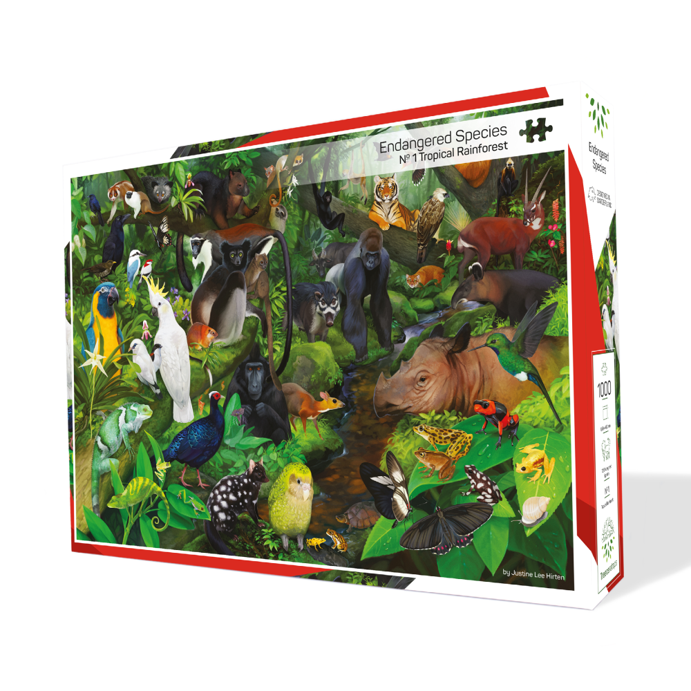 The Endangered Species collection - Puzzel Nr. 1 Tropisch regenwoud - 1000 stukjes