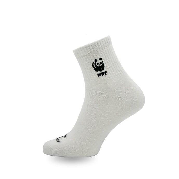 Enkelsokken - wit met panda logo