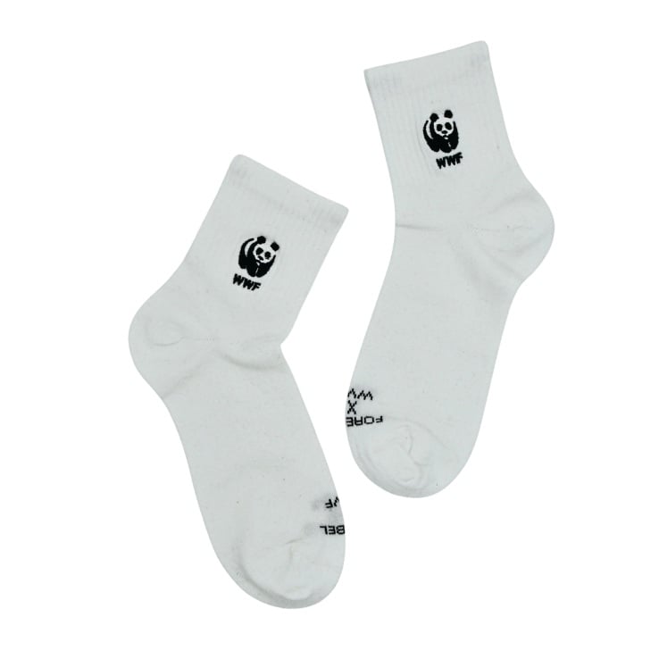 Enkelsokken - wit met panda logo