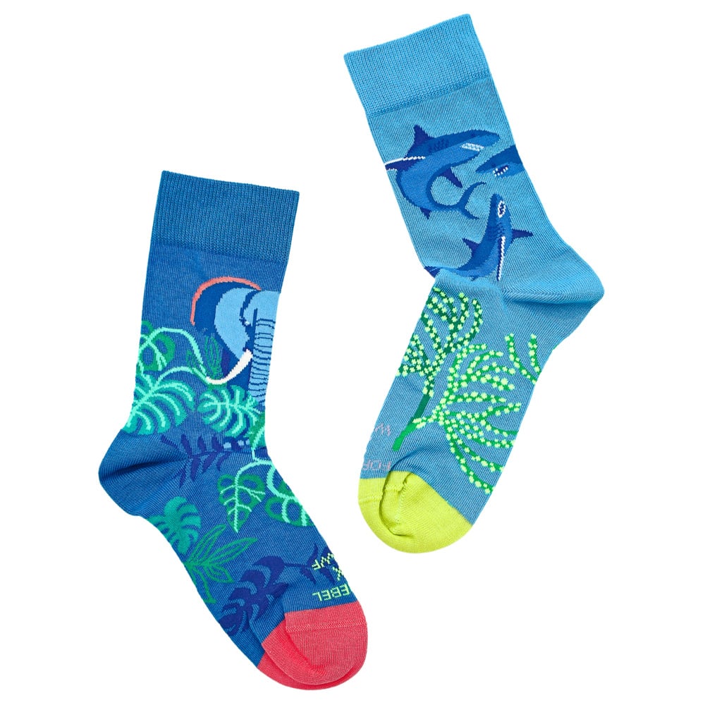 Forebel x WWF - sock by sock - Elephant - kindermaat
