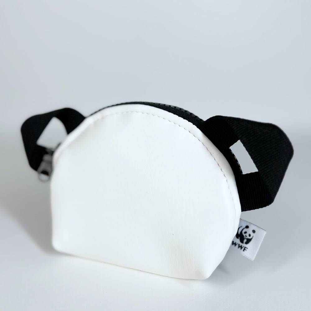 Fraenck x WWF Panda etui S - upcycled vegan leer