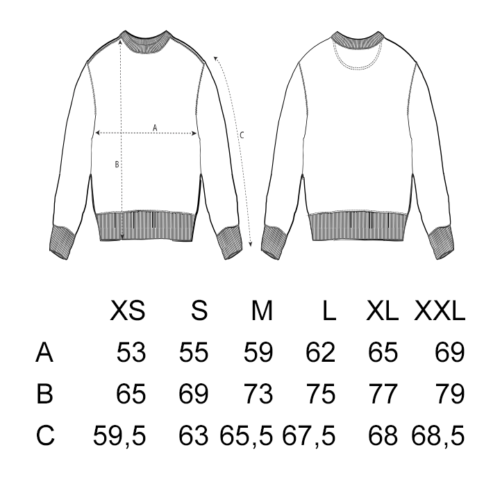 Maattabel — WWF unisex sweater - Stay Wild - Off white