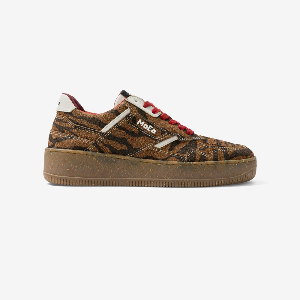 MoEa x WWF Gen1 Sneakers van palm - Tijgerprint