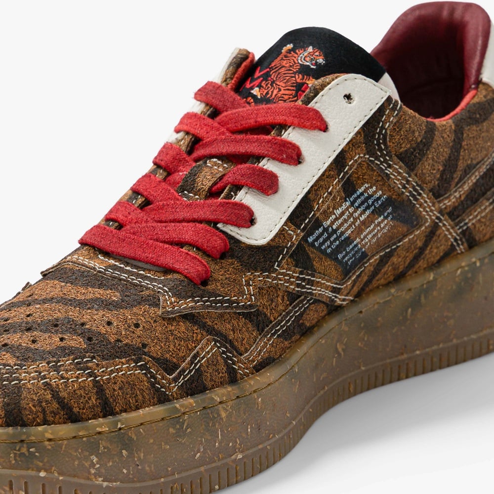MoEa x WWF Gen1 Sneakers van palm - Tijgerprint