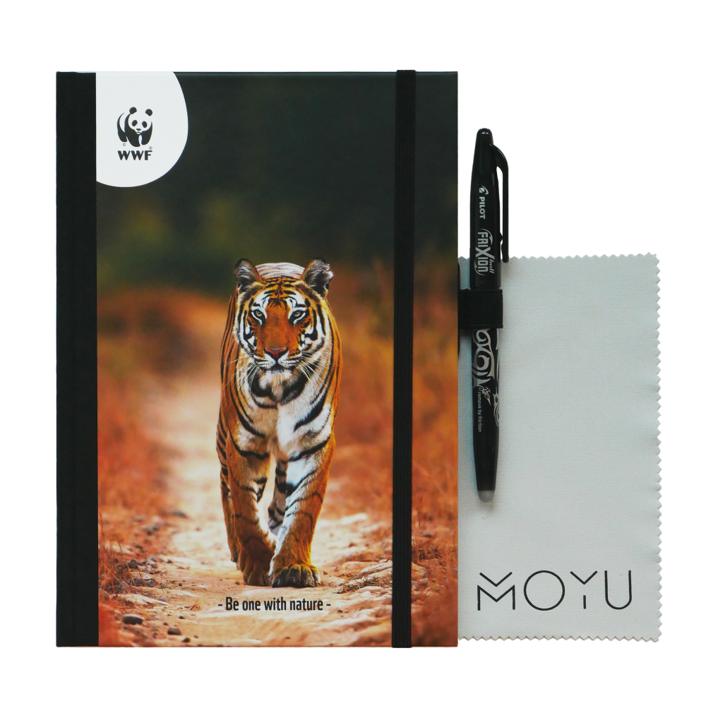 Notitieboekje van steenpapier - A5 - Tijger - gebonden - MOYU x WWF