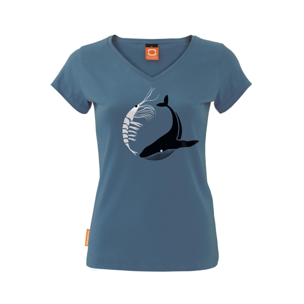 Okimono x WWF - Circle of Life - blauw - dames - v-hals