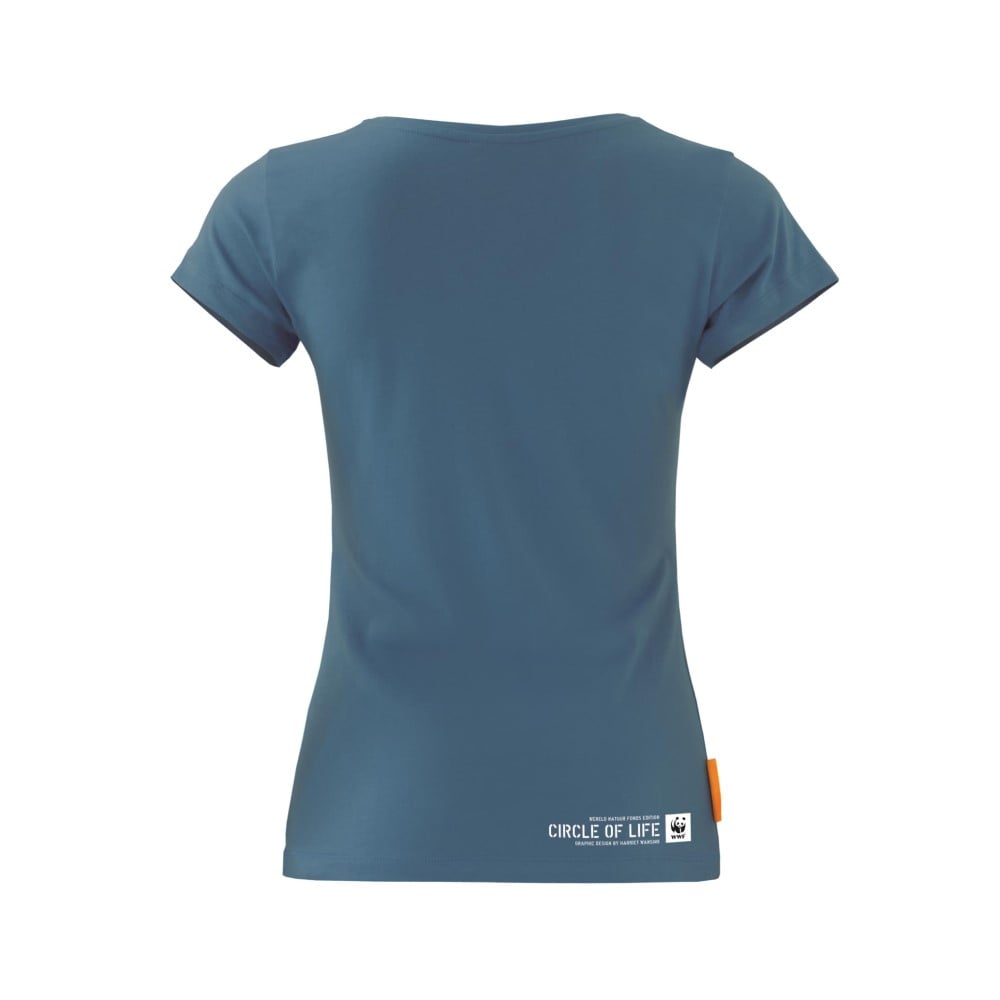 Okimono x WWF - Circle of Life - blauw - dames - v-hals