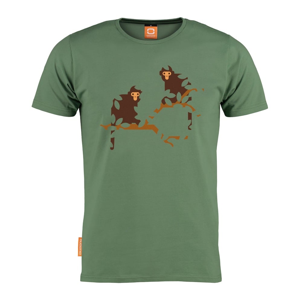 Okimono x WWF - Leaves - groen - heren - ronde hals