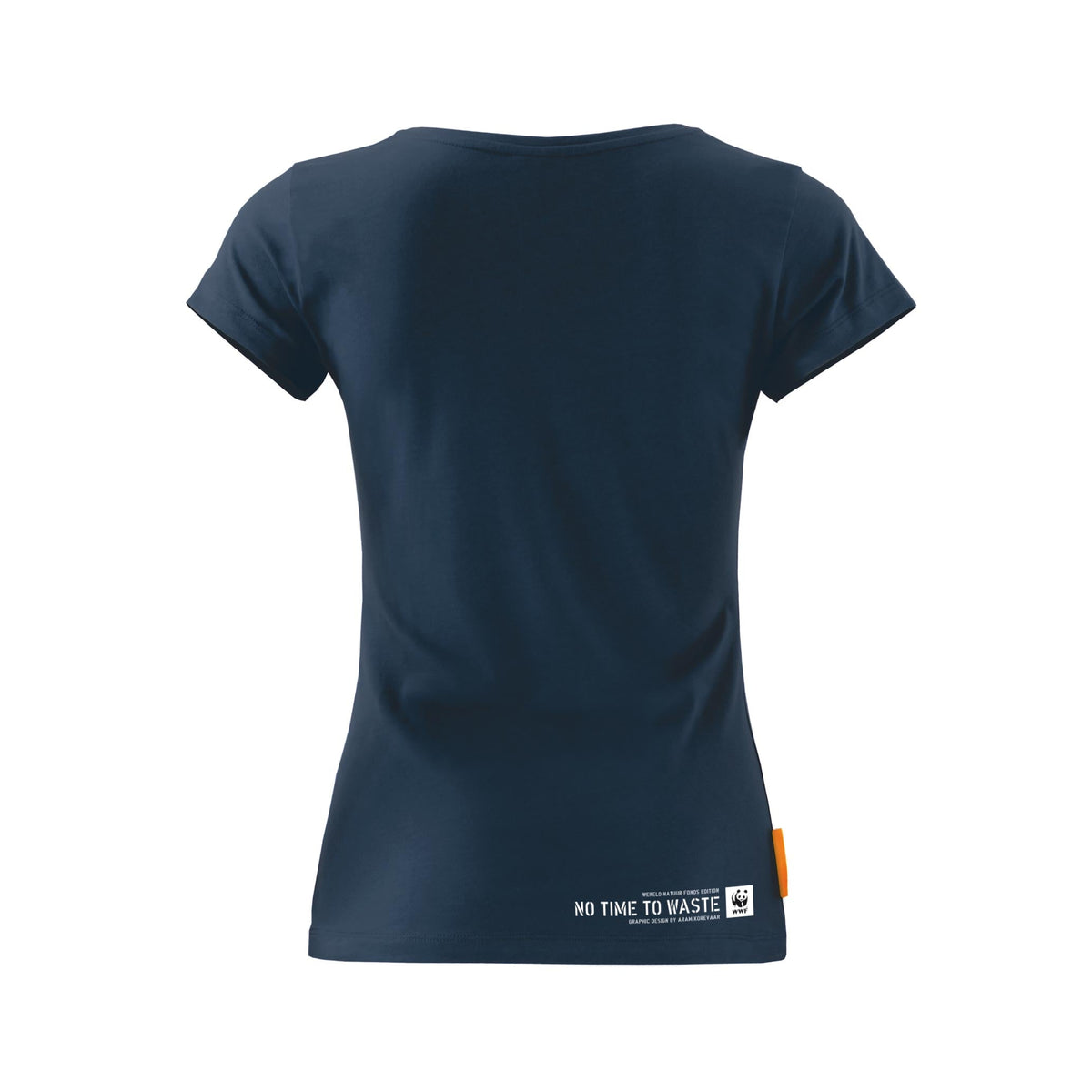 Okimono x WWF - No Time To Waste - donkerblauw - dames - v-hals