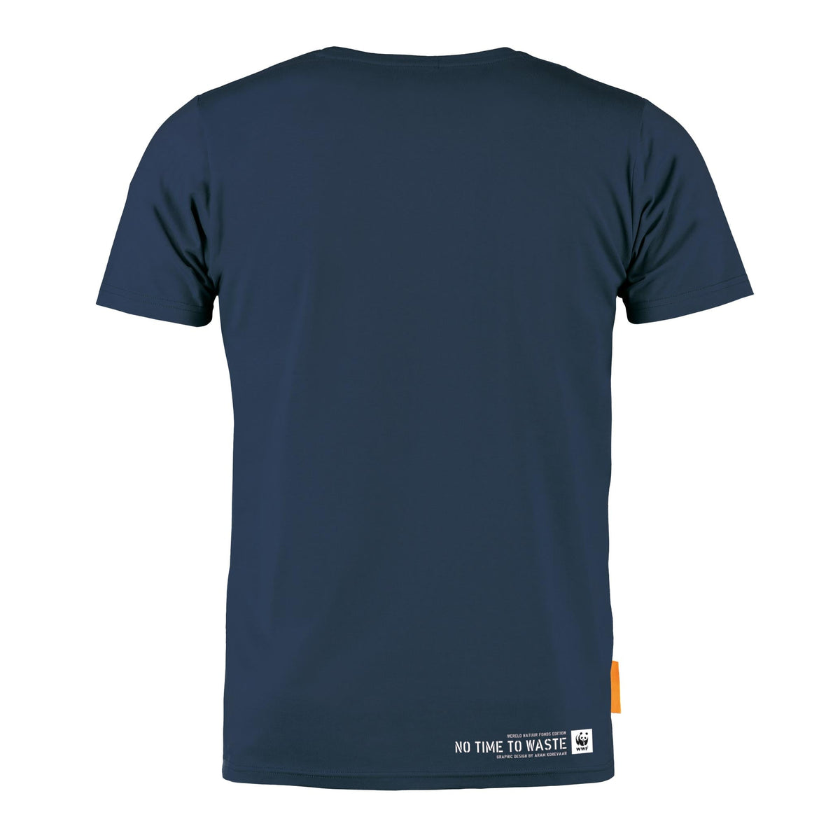 Okimono x WWF - No Time To Waste - donkerblauw - heren - ronde hals