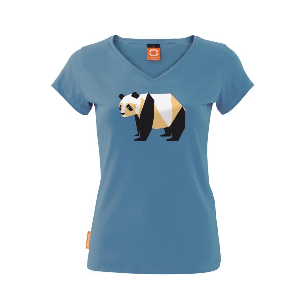 Okimono x WWF - Panda - blauw - dames - v-hals