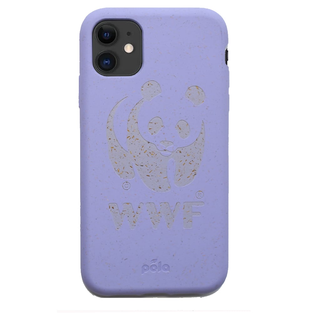 Duurzaam telefoonhoesje WWF x Pela - iPhone 11 - Lavendel