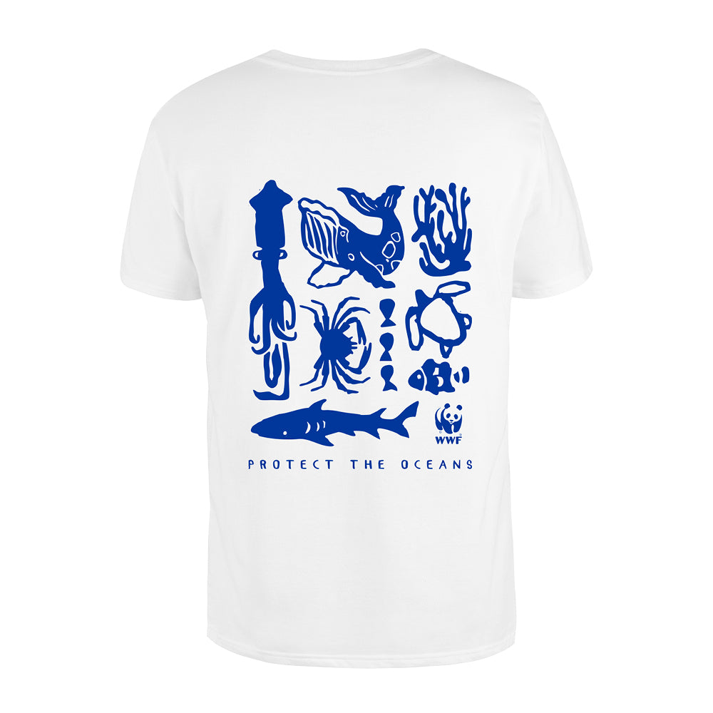 Protect the Oceans - Extra zwaar unisex t-shirt - wit