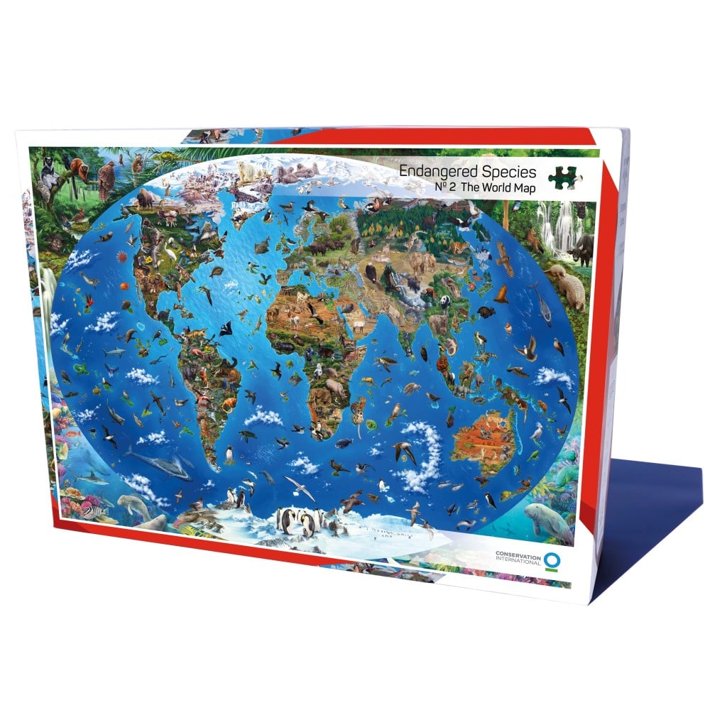 The Endangered Species collection - Puzzel Nr. 2 De wereldkaart - 3000 stukjes