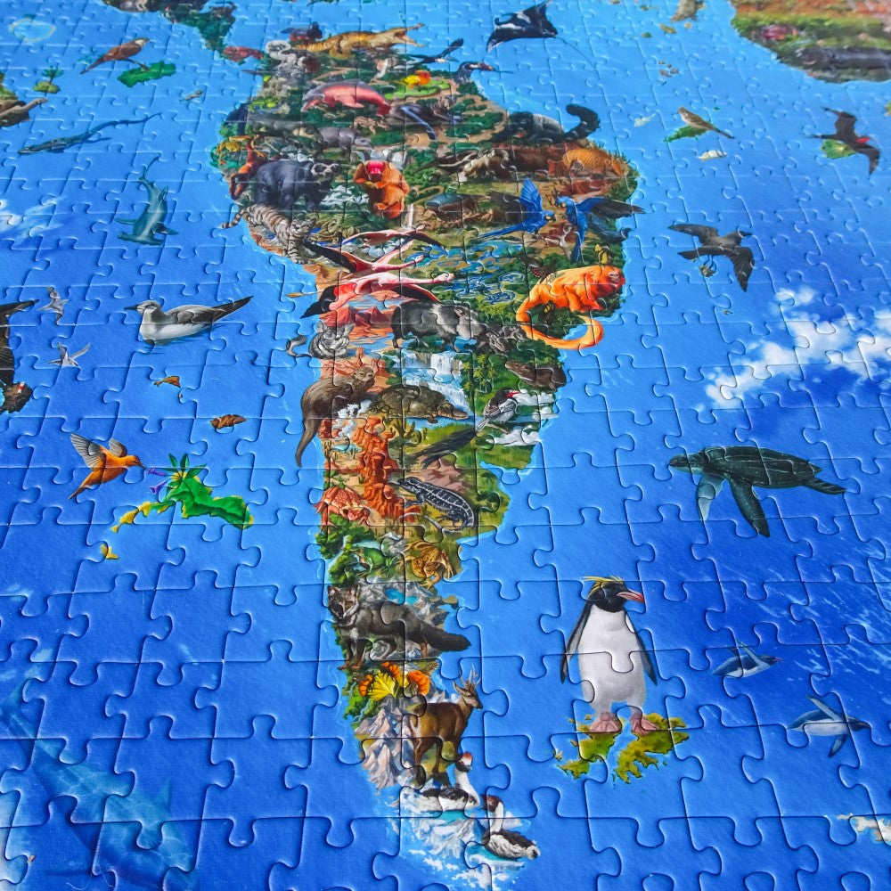 The Endangered Species collection - Puzzel Nr. 2 De wereldkaart - 3000 stukjes