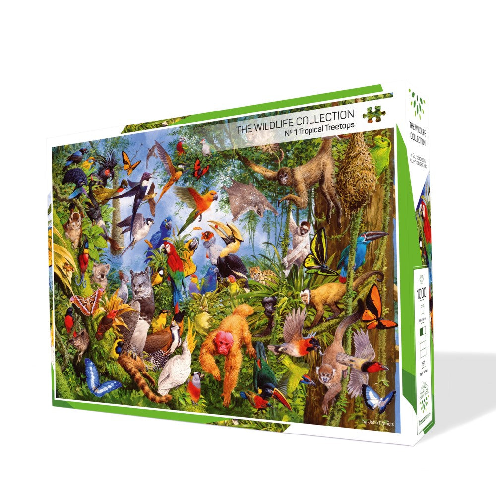 The Wildlife Collection – Puzzel Nr. 1 - Tropical Treetops - 1000 stukjes
