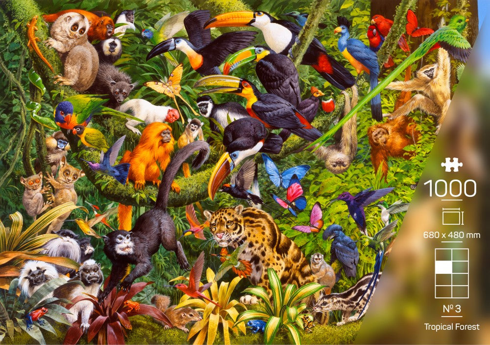 The Wildlife Collection – Puzzel Nr. 3 - Tropical Forest - 1000 stukjes