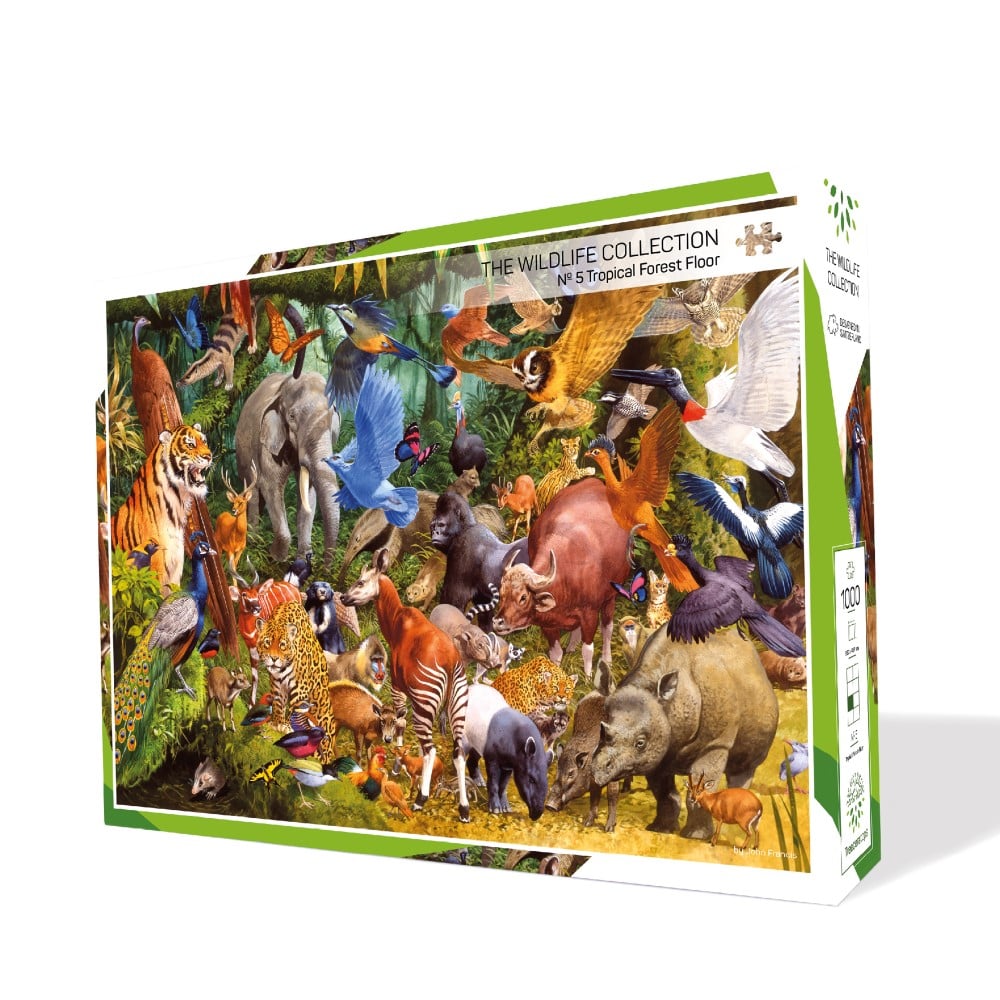 The Wildlife Collection – Puzzel Nr. 5 - Tropical Forest Floor - 1000 stukjes