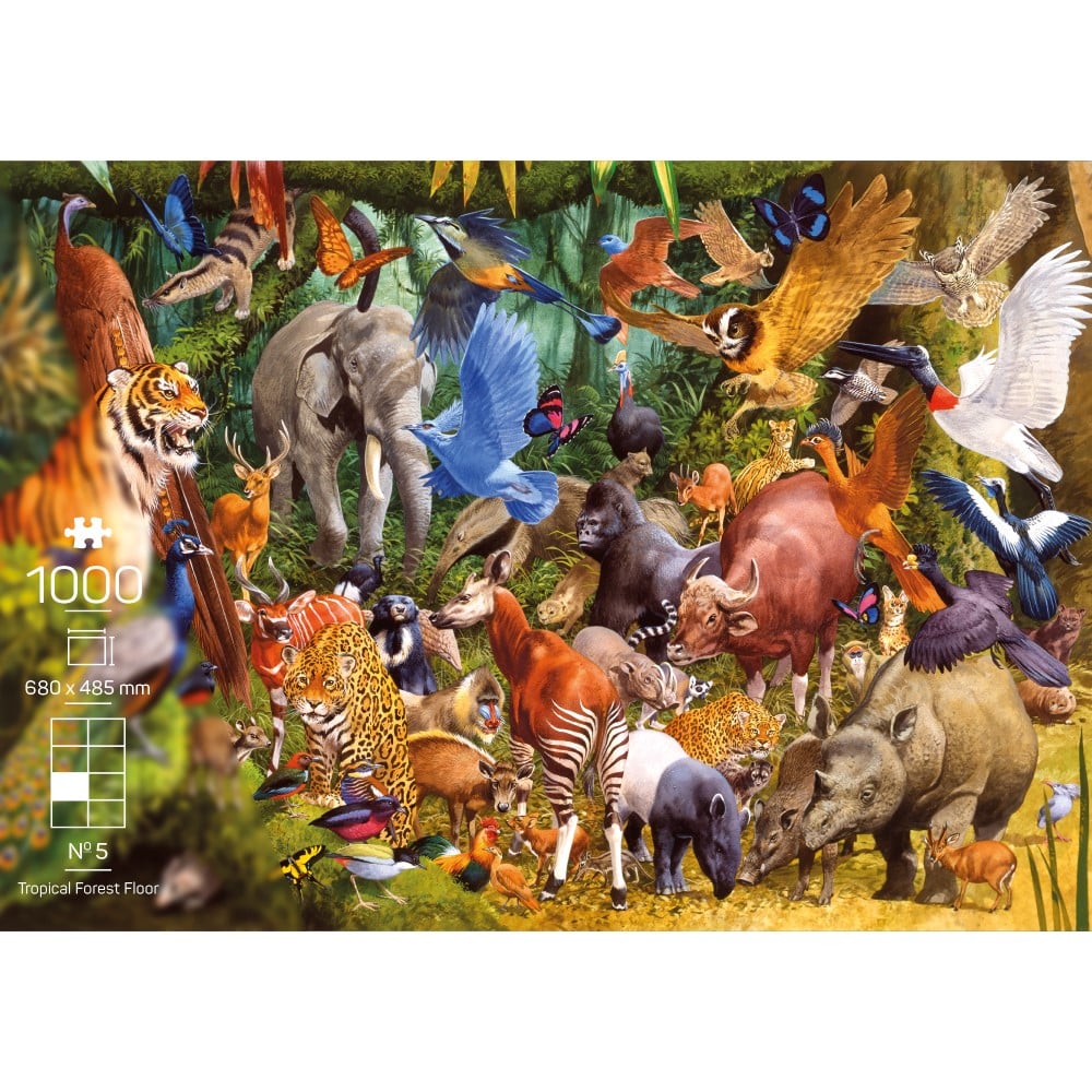 The Wildlife Collection – Puzzel Nr. 5 - Tropical Forest Floor - 1000 stukjes