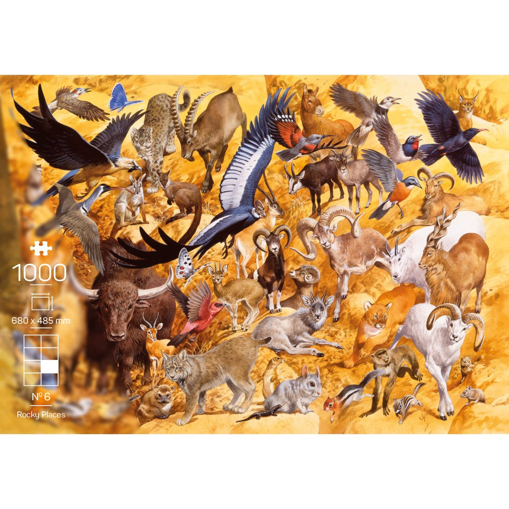 The Wildlife Collection – Puzzel Nr. 6 - Rocky Places - 1000 stukjes