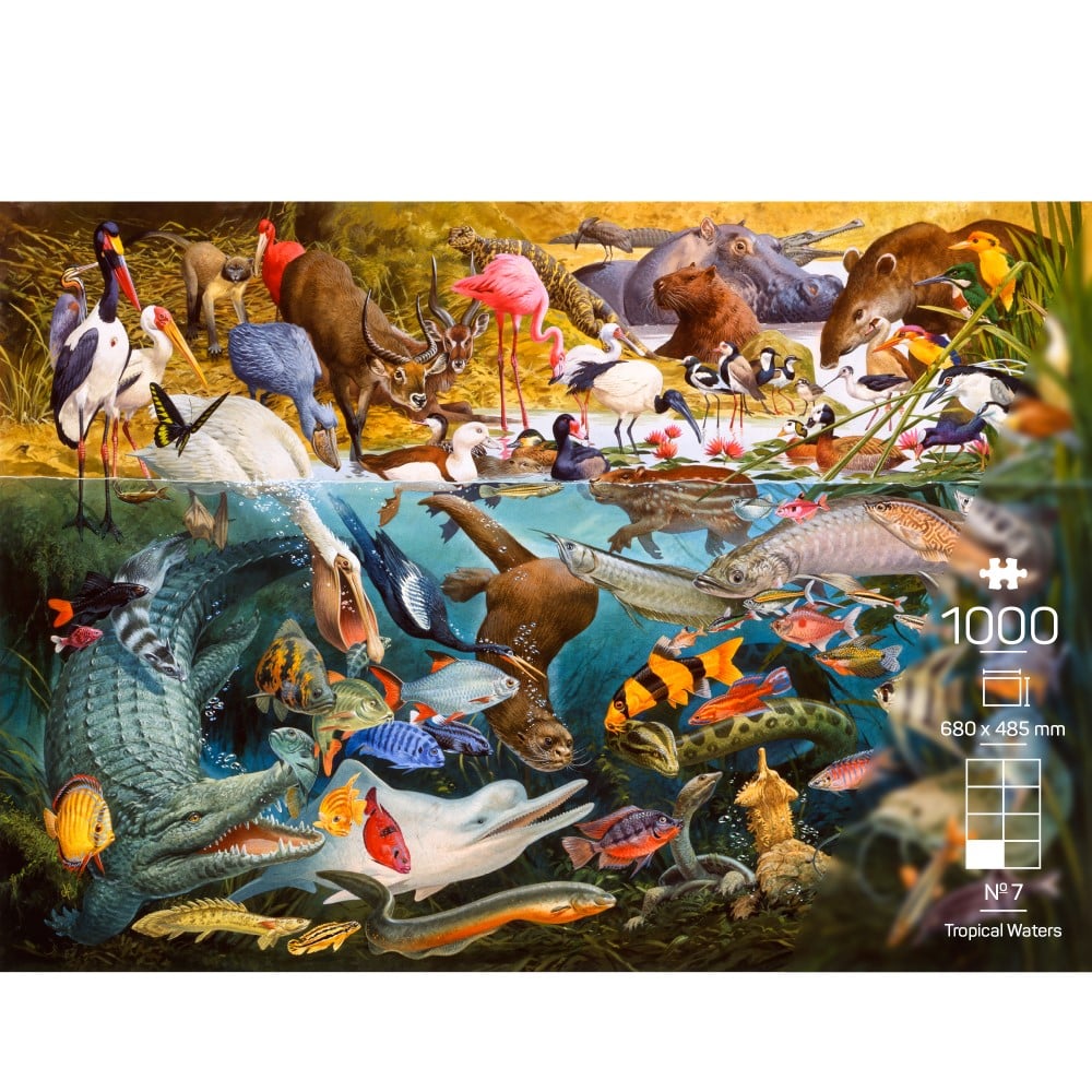 The Wildlife Collection – Puzzel Nr. 7 - Tropical Waters - 1000 stukjes