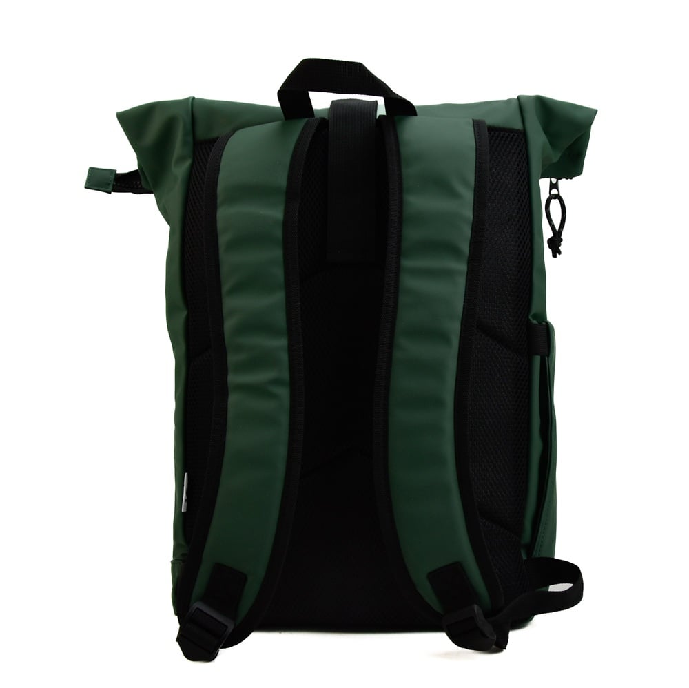 Rolltop rugzak olijfgroen met meerdere vakken en WWF logo