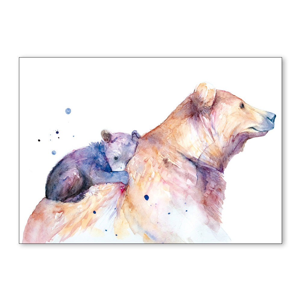 Set van 8 ansichtkaarten - Aquarel tekeningen dieren