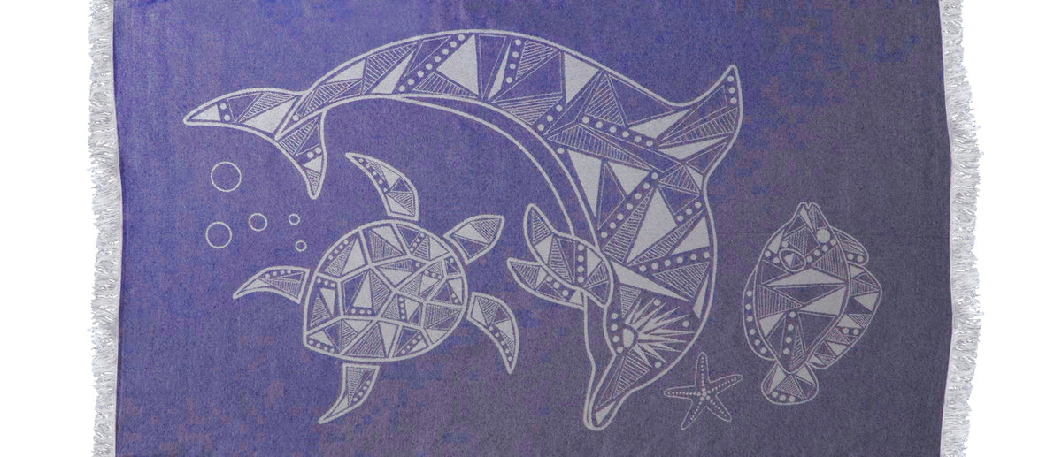 Hamamdoek kobaltblauw WWF-Webshop