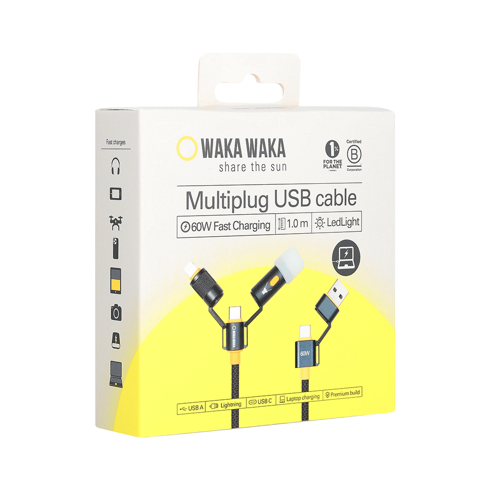 WakaWaka Connect - Multiplug USB kabel