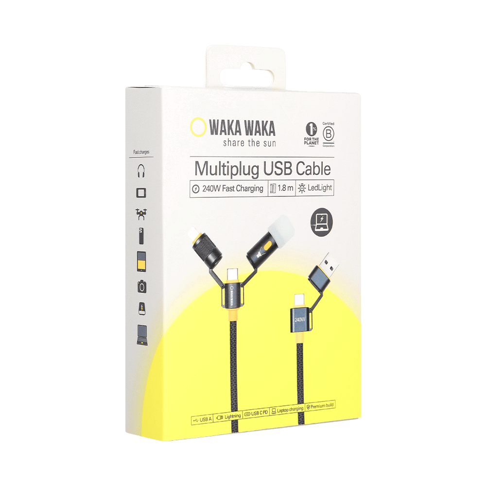 WakaWaka Connect Pro - Multiplug USB kabel