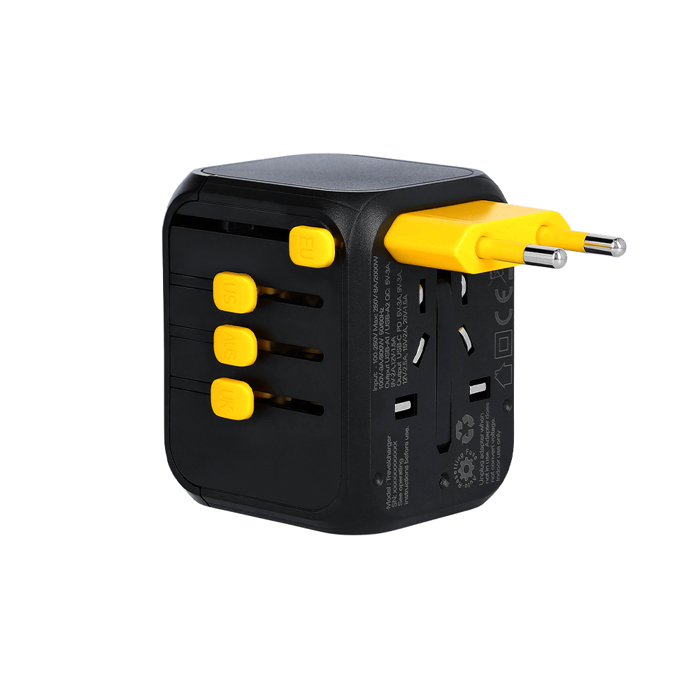 WakaWaka Travelcharger - Wereldstekker met USB