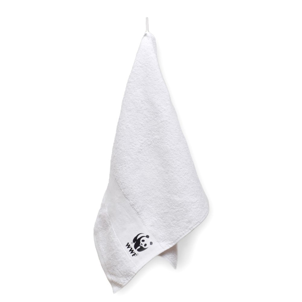 Witte handdoek met WWF-logo